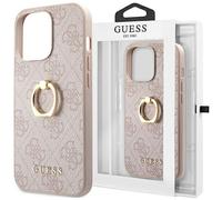 Guess GUHCP13L4GMRPI iPhone 13 Pro / 13 6.1 rose/pink Hardcase 4G avec support pour anneau Housse de téléphone portable