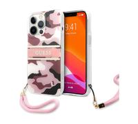 Guess GUHCP13LKCABPI Housse Camo Strap Collection Rose - iPhone 13 / 13 Pro