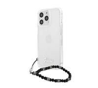 Guess GUHCP13LKPSBK Coque de Protection pour iPhone 13 Pro/13 6,1" Transparent Noir nacré