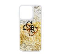 Guess Guess Coque 4G Logo Liquid Glitter iPhone 13 Pro Gold