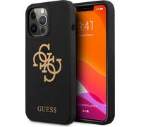 Guess GUHCP13LLS4GGBK iPhone 13 Pro / 13 6.1" noir étui rigide Silicone 4G Logo Handyhülle