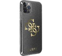 Guess GUHCP13LPCUGL4GBK iPhone 13 Pro / 13 6,1" noir/noir coque rigide paillettes 4G Big Logo Housse de protection