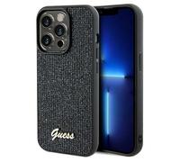 Guess GUHCP13LPMSDGSK Coque pour iPhone 13 Pro / 13 6,1" Noir Coque Rigide Disco Metal Script