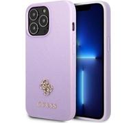 Guess Guhcp13Lps4Mu Case for Iphone 13 Pro / 13 Purple/Purple Hardcase Saffiano 4G Small Metal Logo
