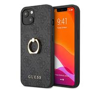 Guess GUHCP13M4GMRGR Coque de Protection pour iPhone 13 6,1" 4G avec Anneau de Support Gris