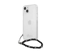 Guess GUHCP13MKPSBK Coque de Protection pour iPhone 13 6,1" Transparent Black Pearl