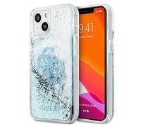 Guess GUHCP13MLG4GBL Coque de Protection pour iPhone 13 6,1" Bleu 4G Big Liquid Glitter