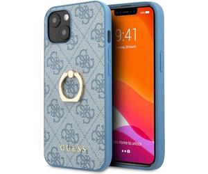 Guess GUHCP13S4GMRBL Coque de Protection pour iPhone 13 Mini 5,4" 4G avec Anneau Support Bleu