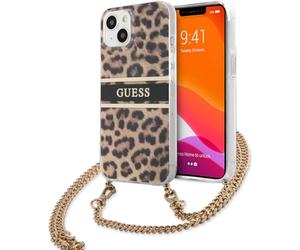 Guess GUHCP13SKBCLE Coque de Protection pour iPhone 13 Mini 5,4" Motif léopard doré