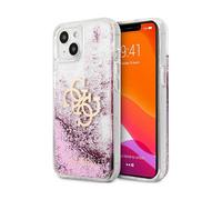 Guess GUHCP13SLG4GPI Housse 4G Big Liquid Transparent - iPhone 13 Mini