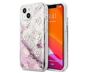 GUESS GUHCP13SLGPEPI Coque pour iPhone 13 Mini 5,4" Rose