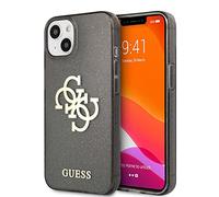 Guess GUHCP13SPCUGL4GBK Coque pour iPhone 13 Mini 5,4" Noir pailleté 4G Big Logo