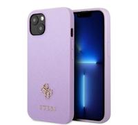 Guess Guhcp13Sps4Mu Case For Iphone 13 Mini Purple/Purple Hardcase Saffiano 4G Small Metal Logo
