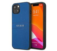 Guess étui pour iPhone 13 mini 5.4 bleu Saffiano Strap