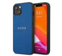 Guess GUHCP13SPSASBBL Housse pour iPhone 13 mini 5,4" bleu Saffiano Strap