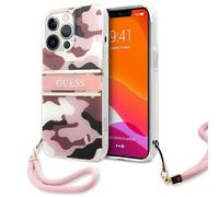 Guess GUHCP13XKCABPI iPhone 13 Pro Max 6,7 rose/pink Hardcase Camo Strap Collection Housse pour téléphone portable
