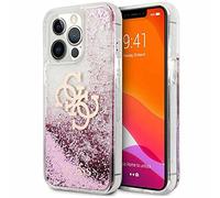Guess Coque 4G Logo Liquid Glitter pour Apple iPhone 13 Pro Max - Pink