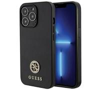 Guess GUHCP13XPS4DGPK Coque Rigide pour iPhone 13 Pro Max 6,7" Noir avec Strass et Logo en métal