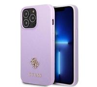 Guess Guhcp13Xps4Mu Case For Iphone 13 Pro Max Purple/Purple Hardcase Saffiano 4G Small Metal Logo