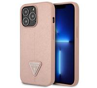 Guess GUHCP13XPSATLP iPhone 13 Pro Max 6,7" rose/rose Hardcase SaffianoTriangle Logo Housse de protection