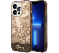 Guess GUHCP14LHGPLHC Apple iPhone 14 Pro ocre hardcase Porcelain Collection