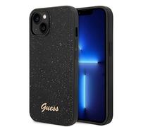 GUESS GUHCP14MHGGSHK Paillettes Flocons Compatible avec iPhone 14 Plus Coque - Noir