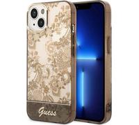 Guess GUHCP14MHGPLHC Apple iPhone 14 Plus / 15 Plus ocre hardcase Porcelain Collection
