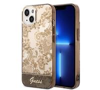 Guess Étui pour iPhone 14 Plus 6,7 Coque rigide ocre Porcelain Collection