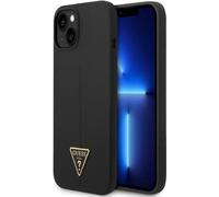 Guess GUHCP14MSLTGK Apple iPhone 14 Plus / 15 Plus noir coque rigide Silicone Triangle