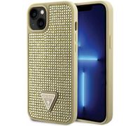 Guess GUHCP14SHDGTPD Coque rigide pour iPhone 14 6,1" Doré strass Triangle