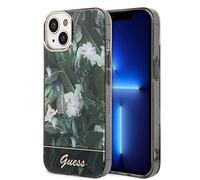 Guess coque arrière rigide pour iPhone 14 - Collection Jungle - Vert