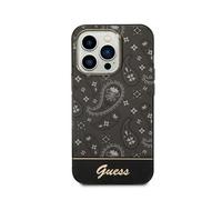 Guess GUHCP14XHGBNHK Coque pour iPhone 14 Pro Max 6.7", Noir, Noir, Rigide, Bandana Paisley