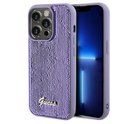 Guess Sequin Script Metal Case violet - iPhone 14 Pro Max