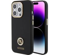 Guess GUHCP15LM4DGPK Apple iPhone 15 Pro hardcase Silicone Logo Strass 4G noir