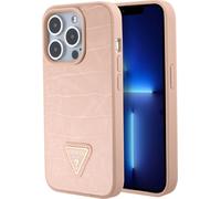Coque Guess en TPU rigide avec logo en mtal pour Apple iPhone 15 Pro 6.1 - rose