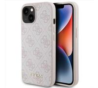 GUESS GUHCP15MG4GFPI Coque pour iPhone 15 Plus 6,7" Rose Rigide 4G Metal Gold Logo