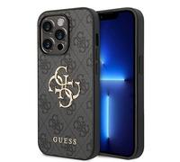 Guess GUHCP15X4GMGGR Coque pour iPhone 15 Pro Max 6,7" Gris Coque Rigide 4G Big Metal Logo