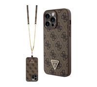 Guess GUHCP15XP4TDSCPW Crossbody 4G Metal Logo, Marron - iPhone 15 Pro Max