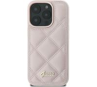 Guess GUHCP16SPSQSQSP iPhone 16 6.1" różówy/pink hardcase Quiled Metal Logo Housse de protection