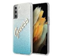 Guess GUHCS21MPCUGLSBL S21+ G996 bleu/bleu Hardcase Glitter Gradient Script Housse pour téléphone portable