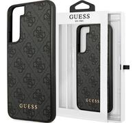 Guess GUHCS22SG4GFGR S22 S901 szary/grey hard case 4G Metal Gold Logo | GUESS