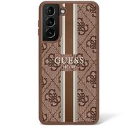 Guess GUHCS23SP4RPSW Samsung Galaxy S23 marron étui rigide 4G Printed Stripe