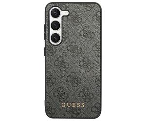 GUESS GUHCS24LG4GFGR Coque pour S24 Ultra S928 Noir Coque Rigide 4G Métal Or Logo