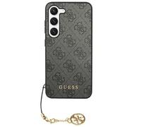 GUESS GUHCS24SGF4GGR Coque Rigide pour S24 S921 Noir 4G Charms Collection