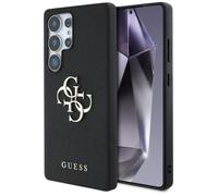 Guess - GUHCS25LPGT4MBK - Coque Grained Big 4G Logo Small Classic Logo pour Samsung Galaxy S25 Ultra noir