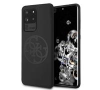 Guess GUHCS69LS4GBK S20 Ultra G988 noir/noir coque rigide silicone 4G Tone On Tone Housse de protection