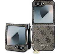 Guess GUHCZF6GF4GBR Samsung Galaxy Z Flip6 / 7 FE 4G Charm marron