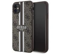 Guess GUHMN61P4RPSW Coque Rigide pour iPhone 11 / XR 4G Motif Rayures Marron