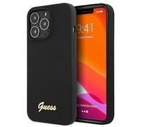 Guess GUHMP13LLSLMGBK Coque de Protection en Silicone pour iPhone 13 Pro / 13 6,1" Noir