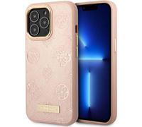 Guess GUHMP13LSAPSTP iPhone 13 Pro / 13 6.1 rose/pink Hardcase Peony Logo Plate MagSafe Housse pour téléphone portable